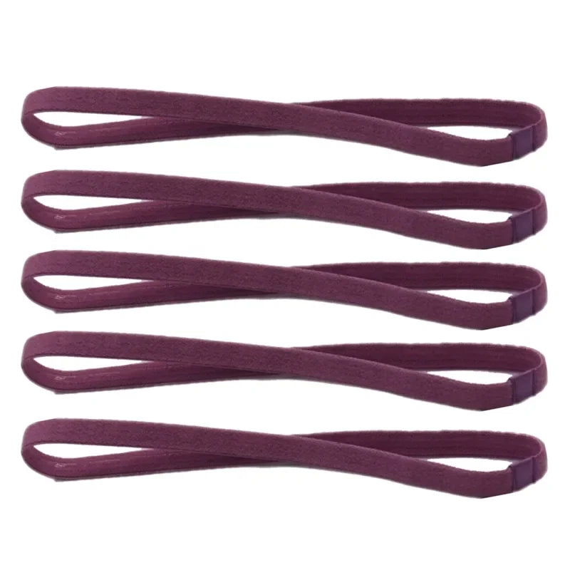 5Pcs Candy Color Women Men Yoga Hair Bands Sports Headband Girls Sport Anti-slip Elastic Rubber Sweatband Football Running