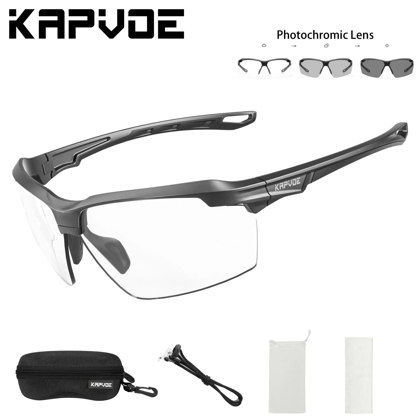 Men's Photochromic Sunglasses Fashion Luxury Sun Glasses for Driving Fishing Cycling Glasses Golf Women Bike Goggles MTB Bicycle