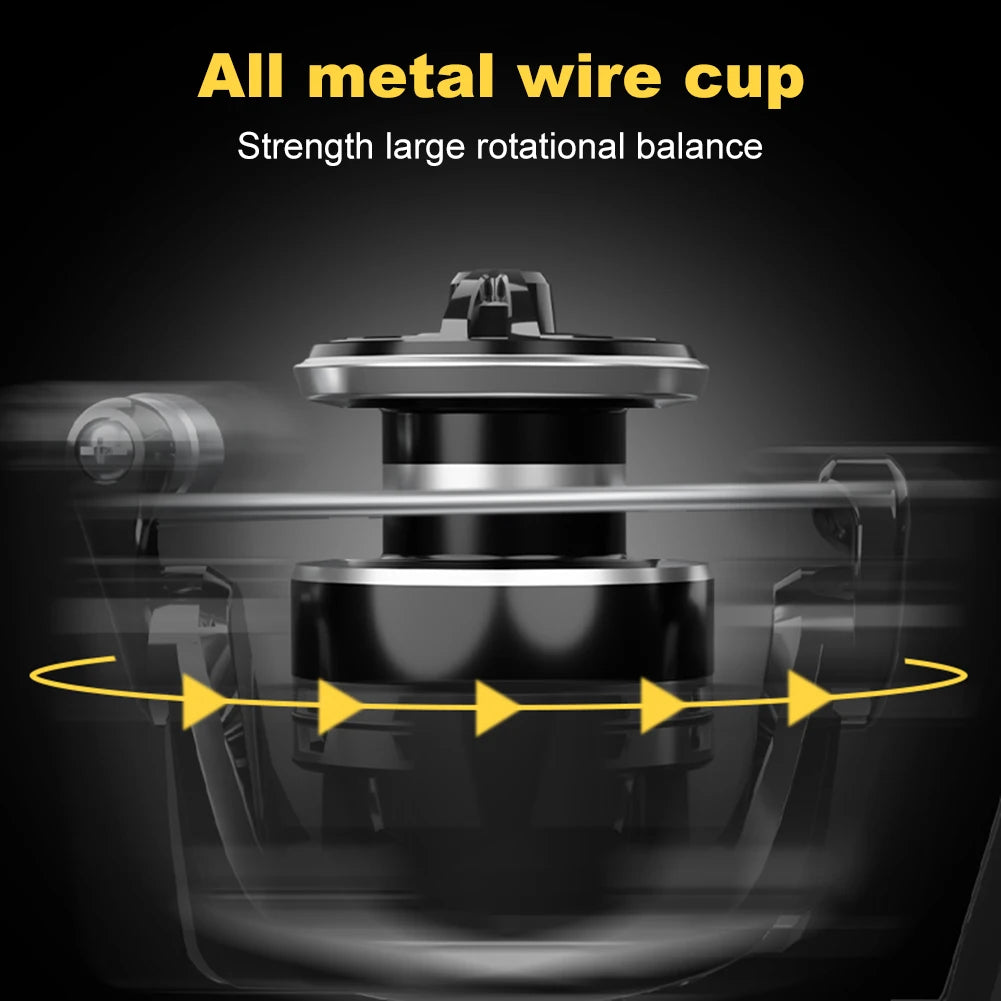 Spinning Reel Full Metal Body All Purpose Fishing Spinning Reel 12kg Max Drag for Saltwater and Freshwater Fishing