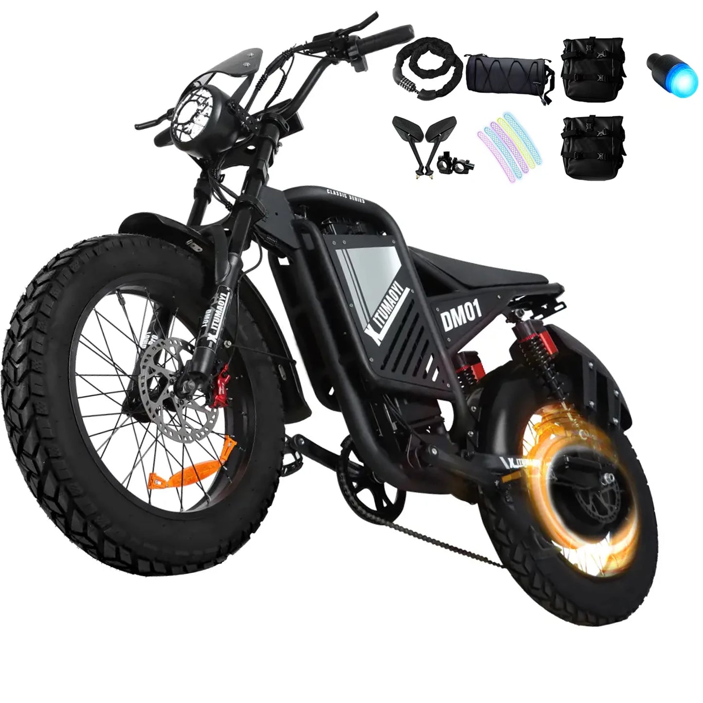 BAOLUJIE P2 3000W Ebike Mountain E-bike 52V 23AH Electric Bicycle 55KM/H Electric Bike for Adults Off-road【1 Year Warranty】