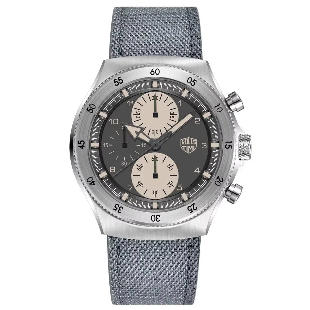 2025 New RollsTimi Mens Watches Retro Top Luxury VD55 Quartz Watch For Men Chronograph Luminous Waterproof Sports Man Gift Clock