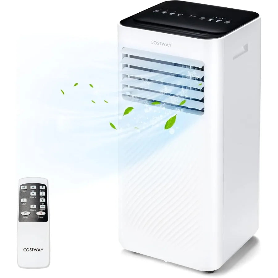 Portable Air Conditioner 10000 BTU AC Unit with Cool Fan Dehumidifier Sleep Mode for Rooms up to 350 Sq.Ft Includes 24H Timer C