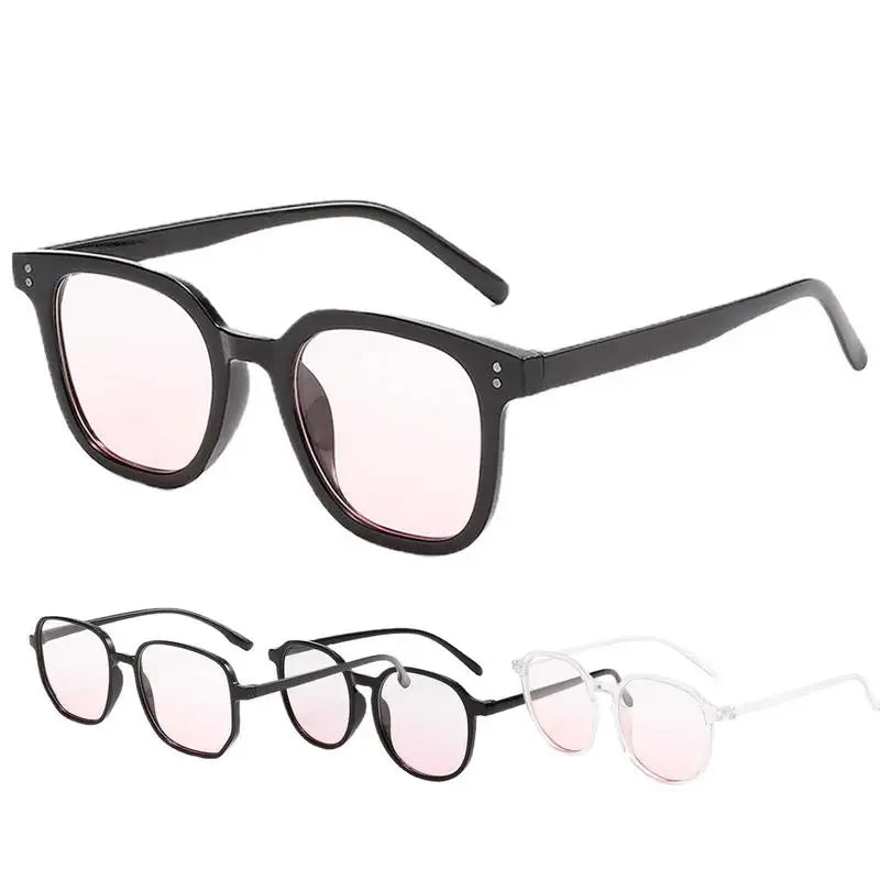 Powder Blusher Glasses Korean Oversized Gradual Pink Sunglasses Fashion Computer Goggle Women's Gift Blue Light Blocking Glasses