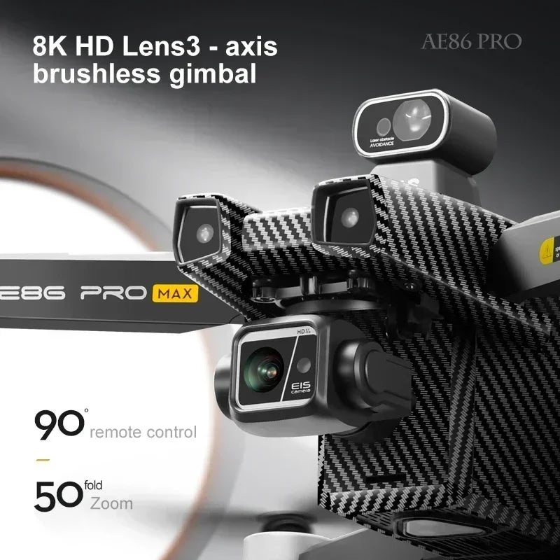 AE86 PRO MAX GPS Drone 5G FPV WiFi 3-Axis Gimbal Professional 4K HD ESC Camera Flight 28 Minute Brushless RC Quadcopter Toy