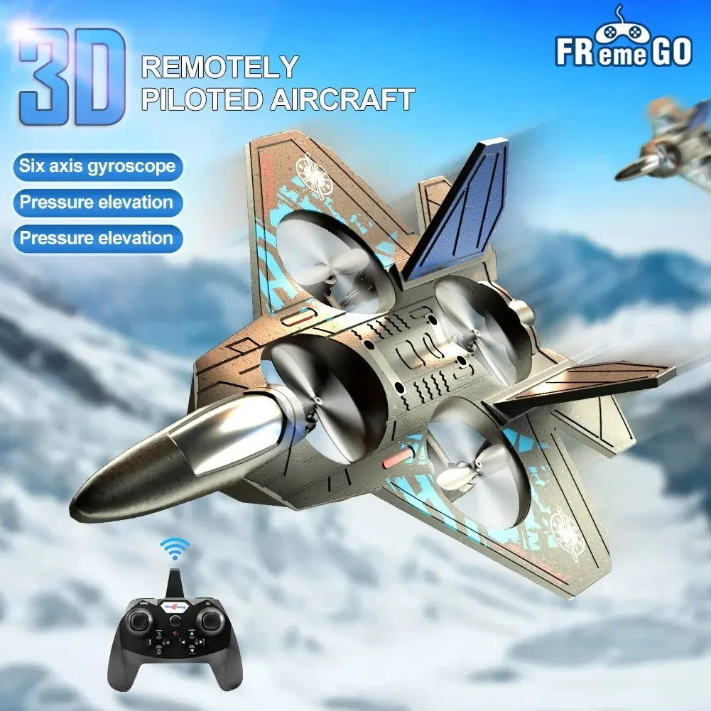 2.4G L0712 High - Performance RC Plane: Gravity - Sensing EPP Foam Fighter Glider Helicopter with Light, Ideal Gift for Boys