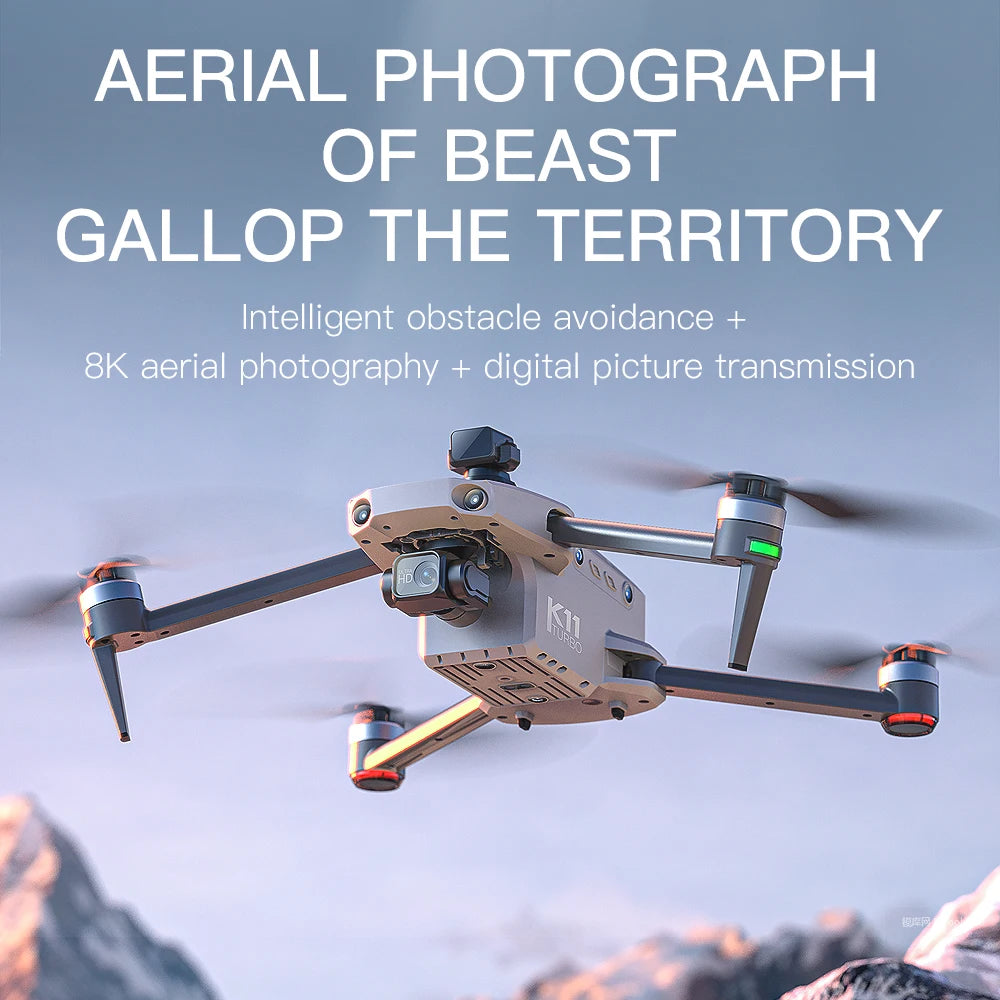 2025 K11 Tubro Drone With 8K Professional Camera GPS+Digital Image Transmission 3-axis Gimbal Anti-Shake Camera Drone RC Toy