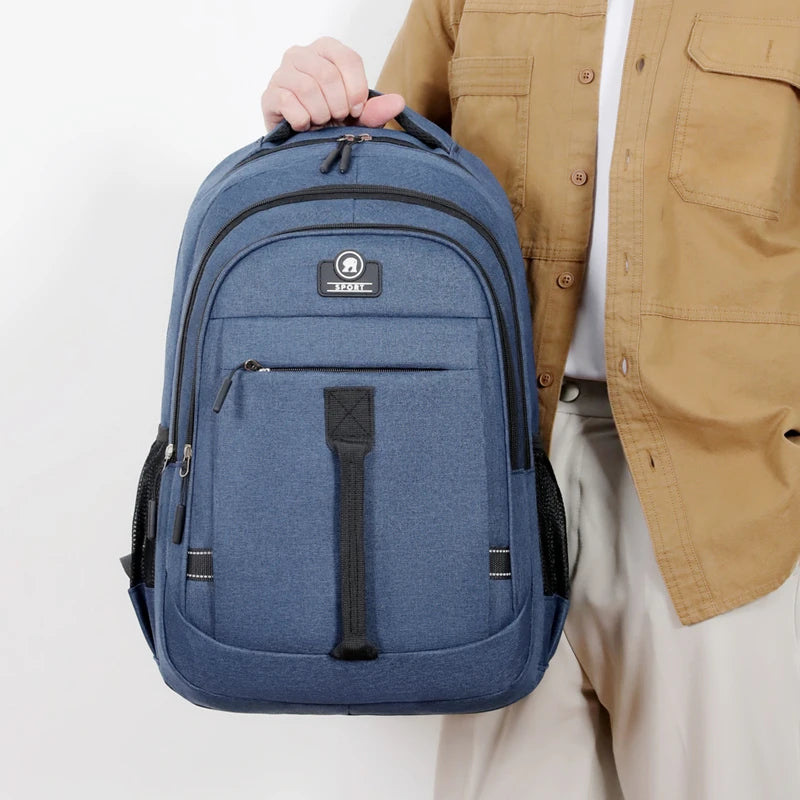 New Waterproof Man Backpack Fit Laptop USB Charging Backpack Women Travel Male Bag Vintage School Bag Mochila