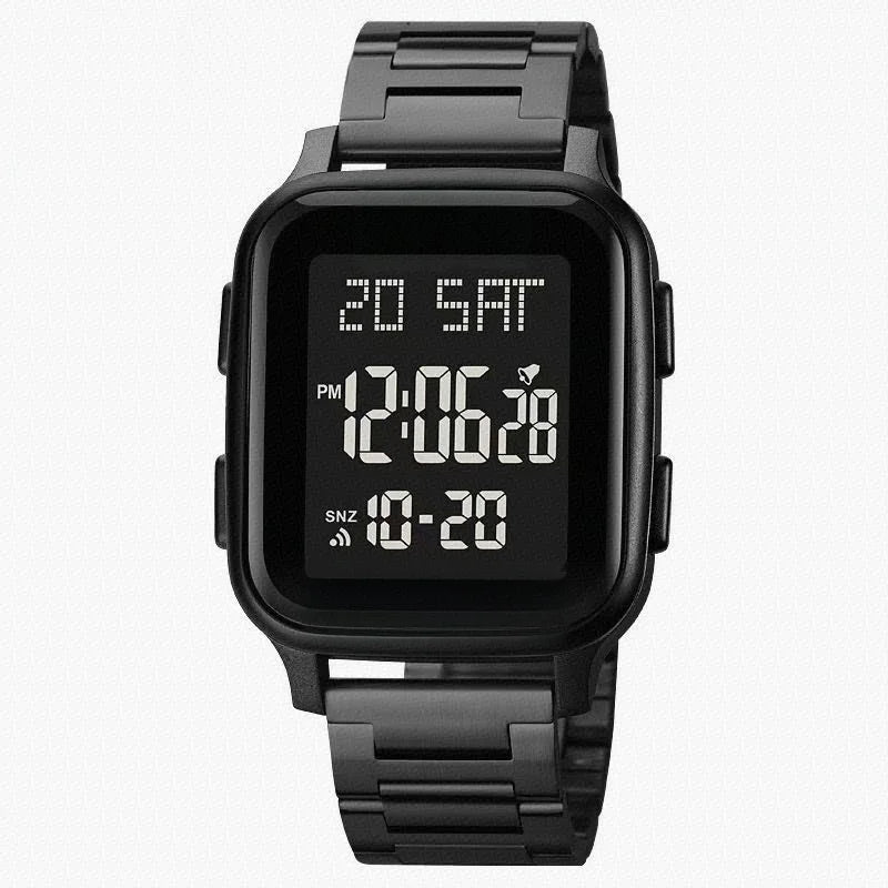 Sport Watches for Men Waterproof Digital Electronic Stainless Steel Clock Led Display Wristwatches Men Reloj Hombre