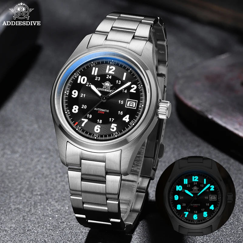 ADDIESDIVE Luxurious Men's Automatic Watch 8215 Mechanical Watch Sapphire Glass 200m Waterproof Analog Luminous Watches AD2525