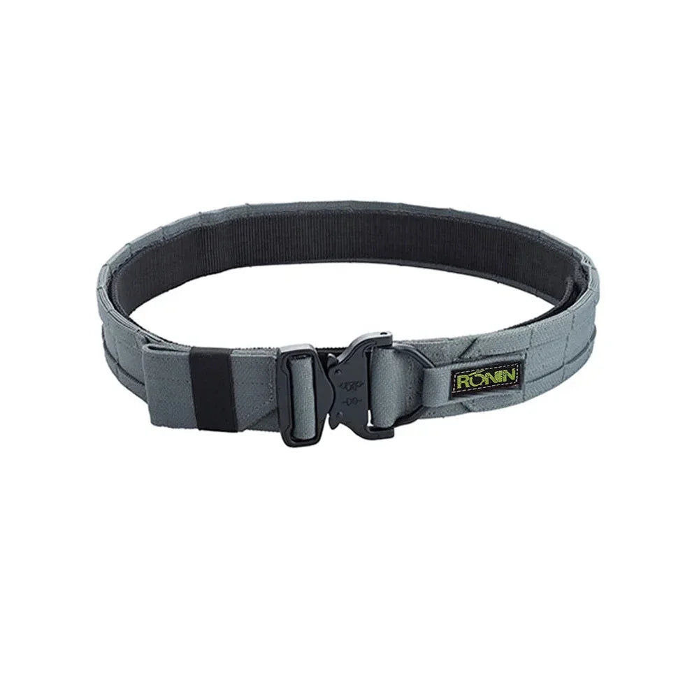 38cm 1.5 inch Width Ronin Style Tactical Molle Belt Outdoor Hunting Double Layer Belt Molle System Belt