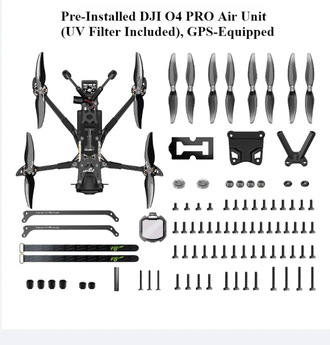 Flywoo Explorer LR4 4 Inch Long Range FPV Drone with DJI O4 Pro 4K/120fps Lightweight  for Extended Range Flight