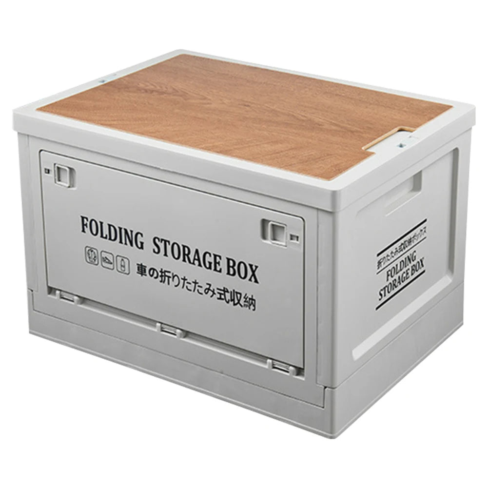 20/30L Camping Storage Box Large Capacity Foldable Storage Bin Multifunctional Outdoor Bench Chopping Board for Home Outdoor
