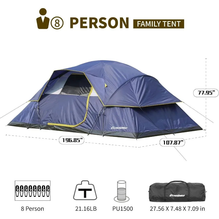 10 12 Person Camping Tent Waterproof Windproof Tent with Rainfly Easy Set up for Outdoor Family Camping Party