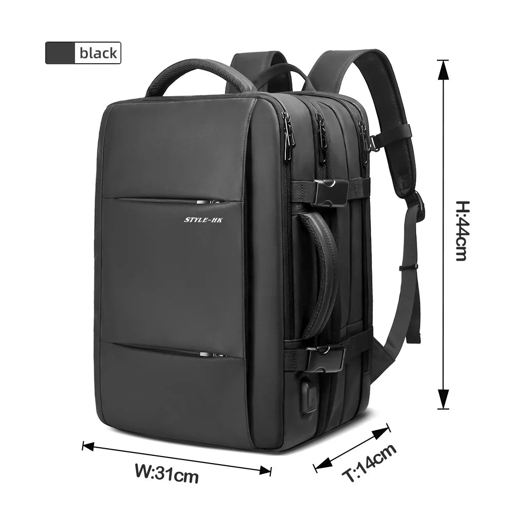 Heroic Knight Expandable Travel Backpack Men Work Backpack Big Capacity 15.6 Laptop Waterproof Backpack Casual College Schoolbag