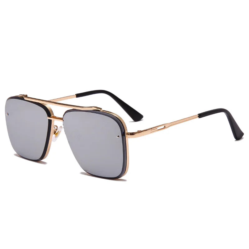 New Gradient Square Vintage Sunglasses For Men Women Luxury Sun Glasses Fashion Male Driving Fishing Eyewear UV400 Óculos De Sol