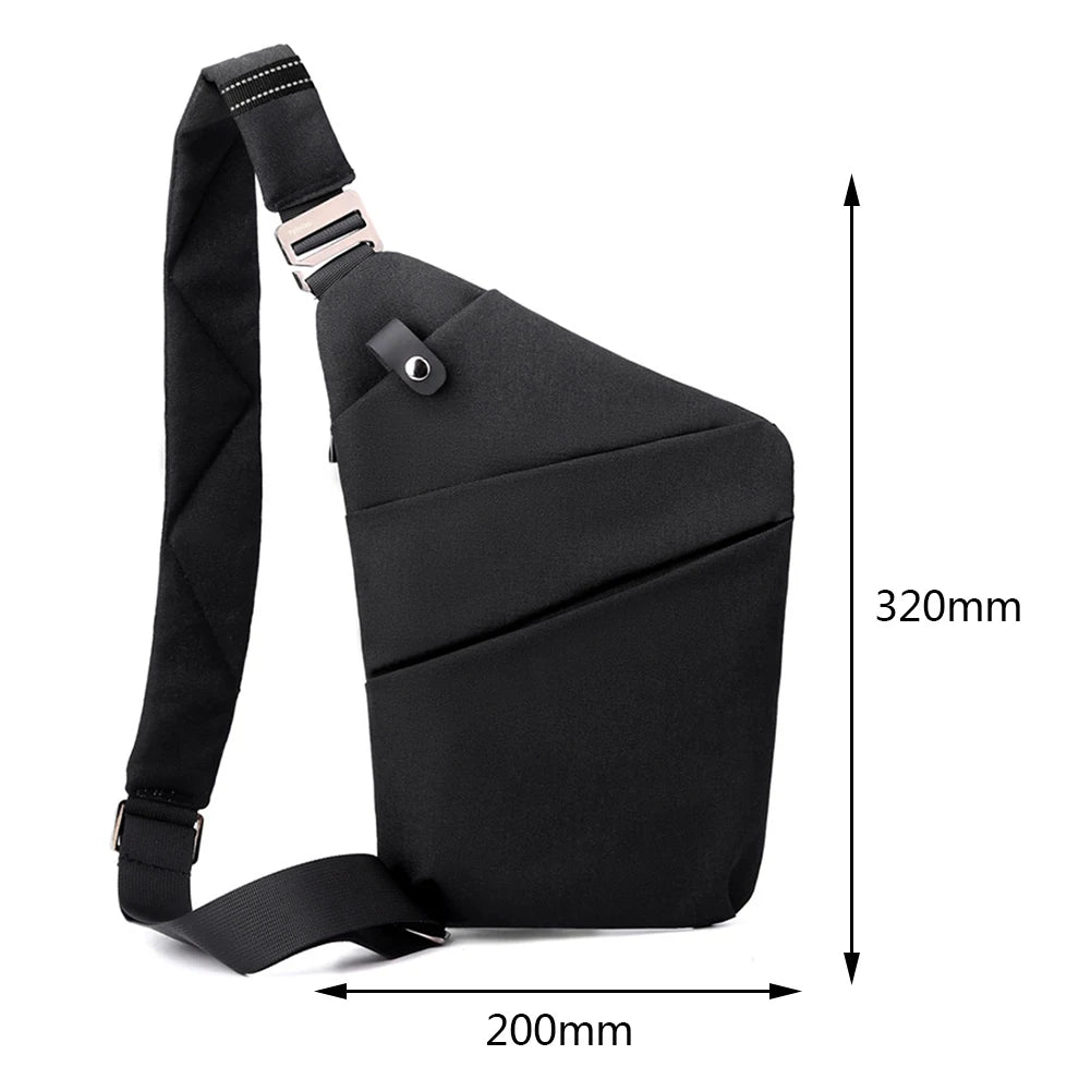 Travel Personal Anti-theft Crossbody Bag Mini Cross Body Bags Male One Shoulder Sling Bag Leisure Anti-splash Men's Chest Bag