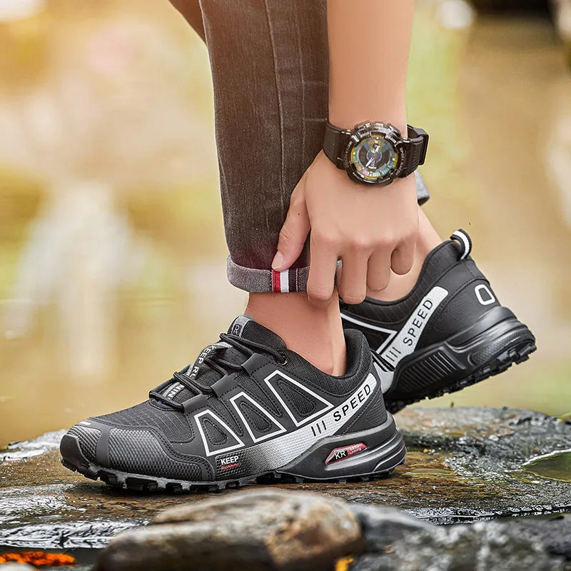 Hiking Shoes Men's Outdoor Rubber-Soled Non-Slip Tactical Training Shoes Lightweight Comfortable Hiking Travel Sports Shoes Men