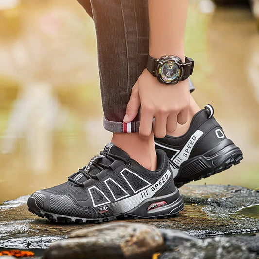 Hiking Shoes Men's Outdoor Rubber-Soled Non-Slip Tactical Training Shoes Lightweight Comfortable Hiking Travel Sports Shoes Men