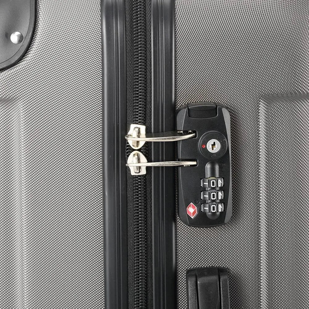 3Pcs 20/24/28" Luggage Sets Travel Bag TSA Lock ABS Trolley Carry On Suitcase