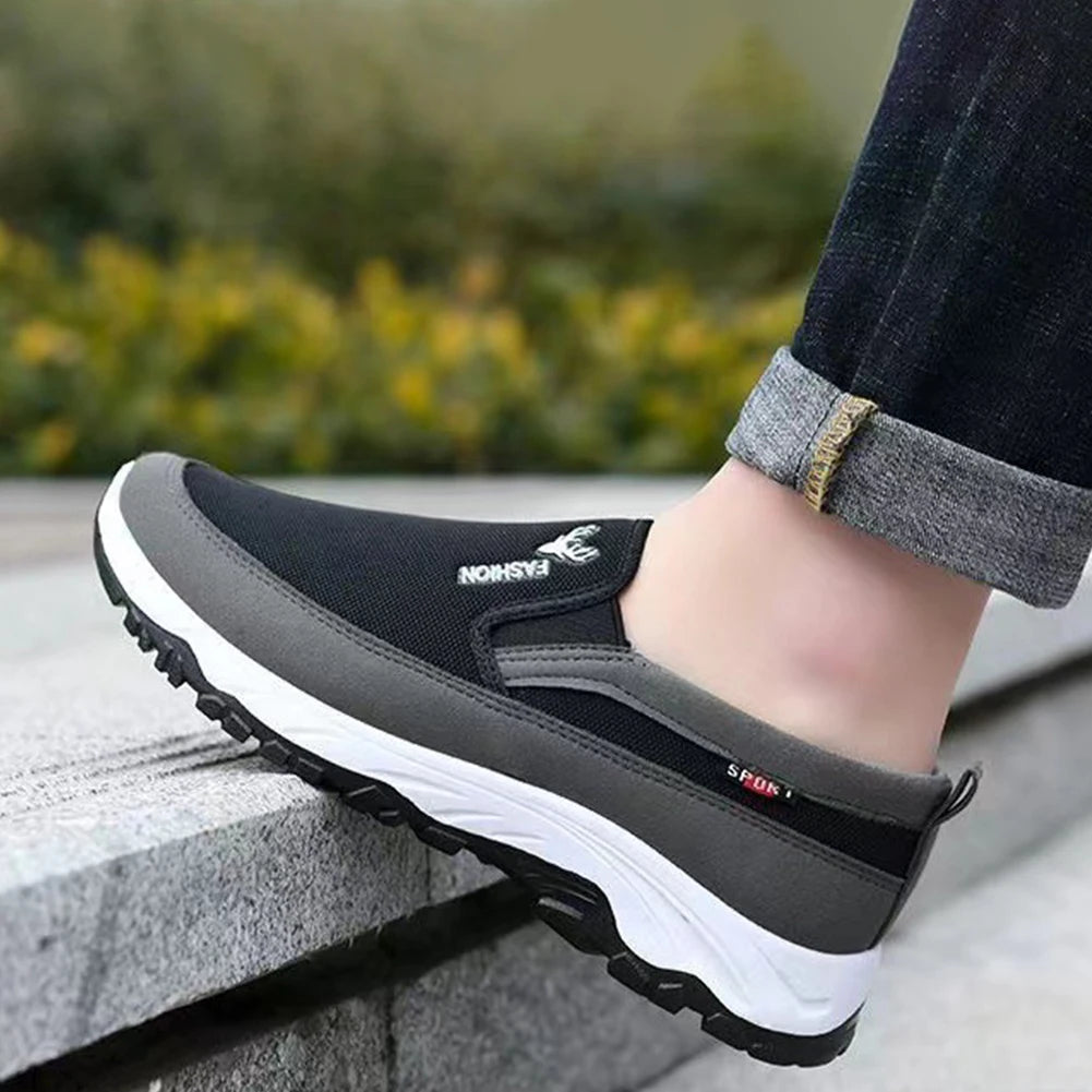 Men Penny Boat Shoes Sports Shoes Breathable Orthopedic Travel Plimsolls Flat Slip On for Outdoor Activity Hiking Walking