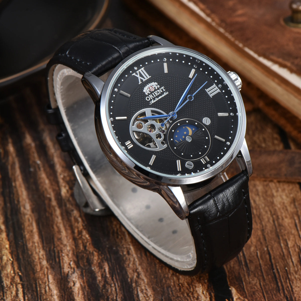 Orient Sport Automatic Mechanical Unisex Watch Full Function World Time Leather Strap