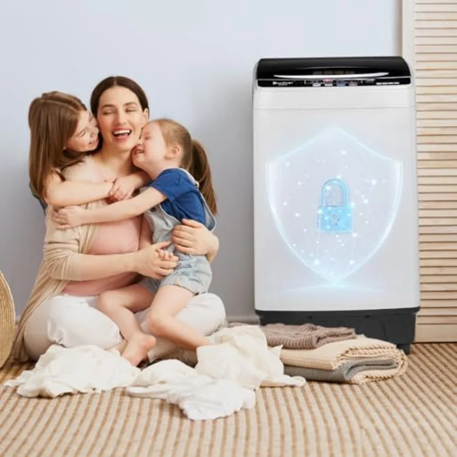 15.6lbs FullAutomatic Portable Compact Washing Machine and Spin Dryer Combo with 1.3 Cu.Ft Capacity Builtin 10 Washing Programs