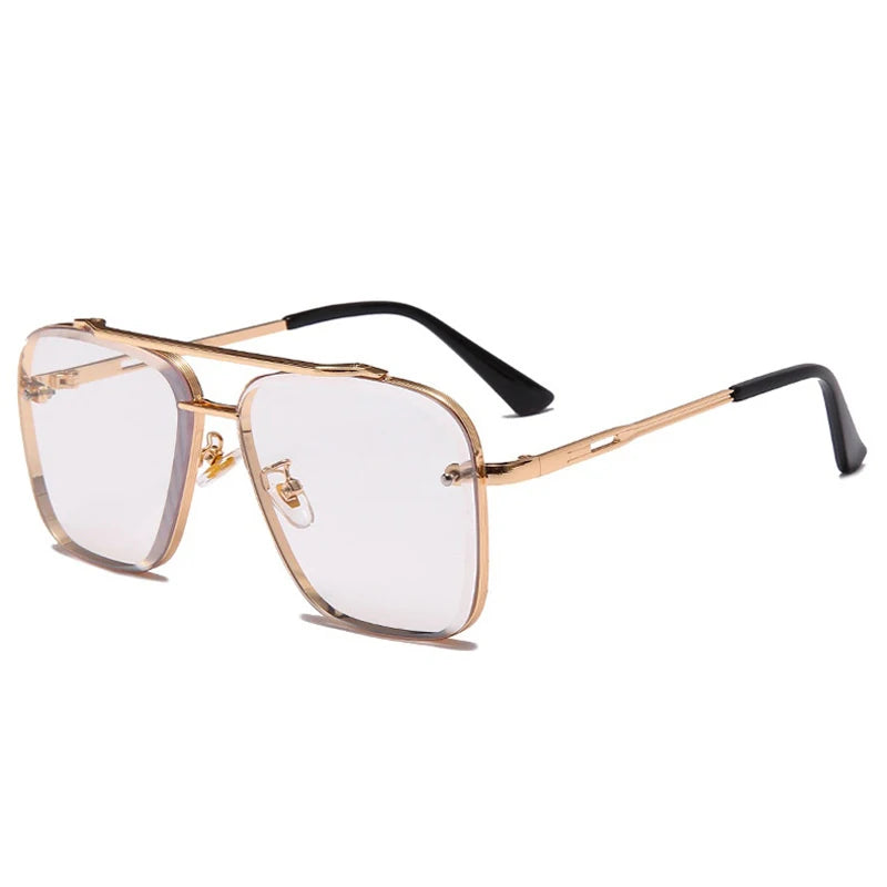 New Gradient Square Vintage Sunglasses For Men Women Luxury Sun Glasses Fashion Male Driving Fishing Eyewear UV400 Óculos De Sol