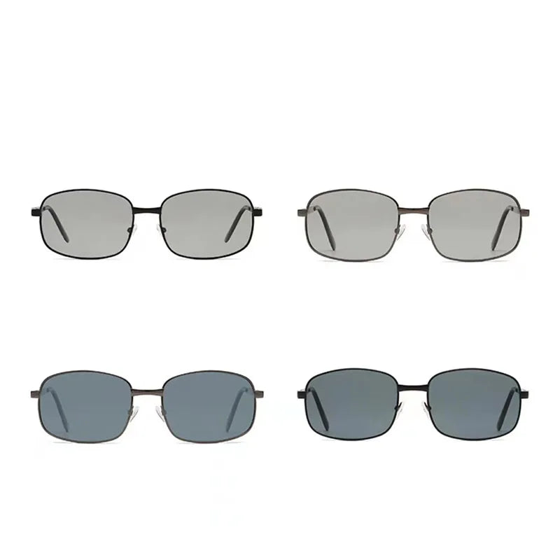Men's Polarized Photochromism Sunglasses Men Metal Frame Rectangle Sun Glasses Night Fishing Driving Eyewear UV400 Gafas De Sol