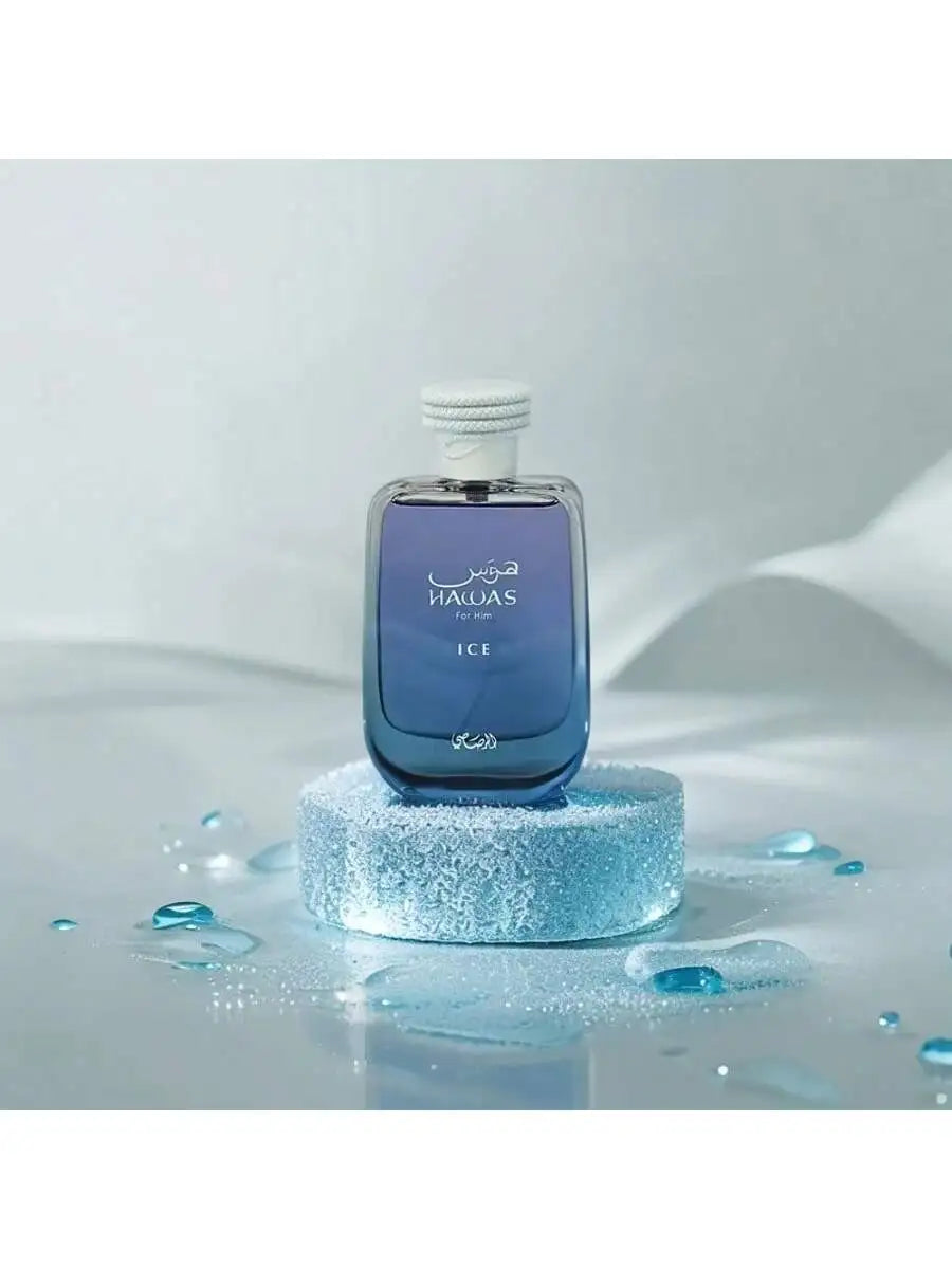Hawaze Ice for Him Eau De Parfum Spray 100ml (3.4oz) |   Long-Lasting Cologne |   Fresh & Masculine Fragrance