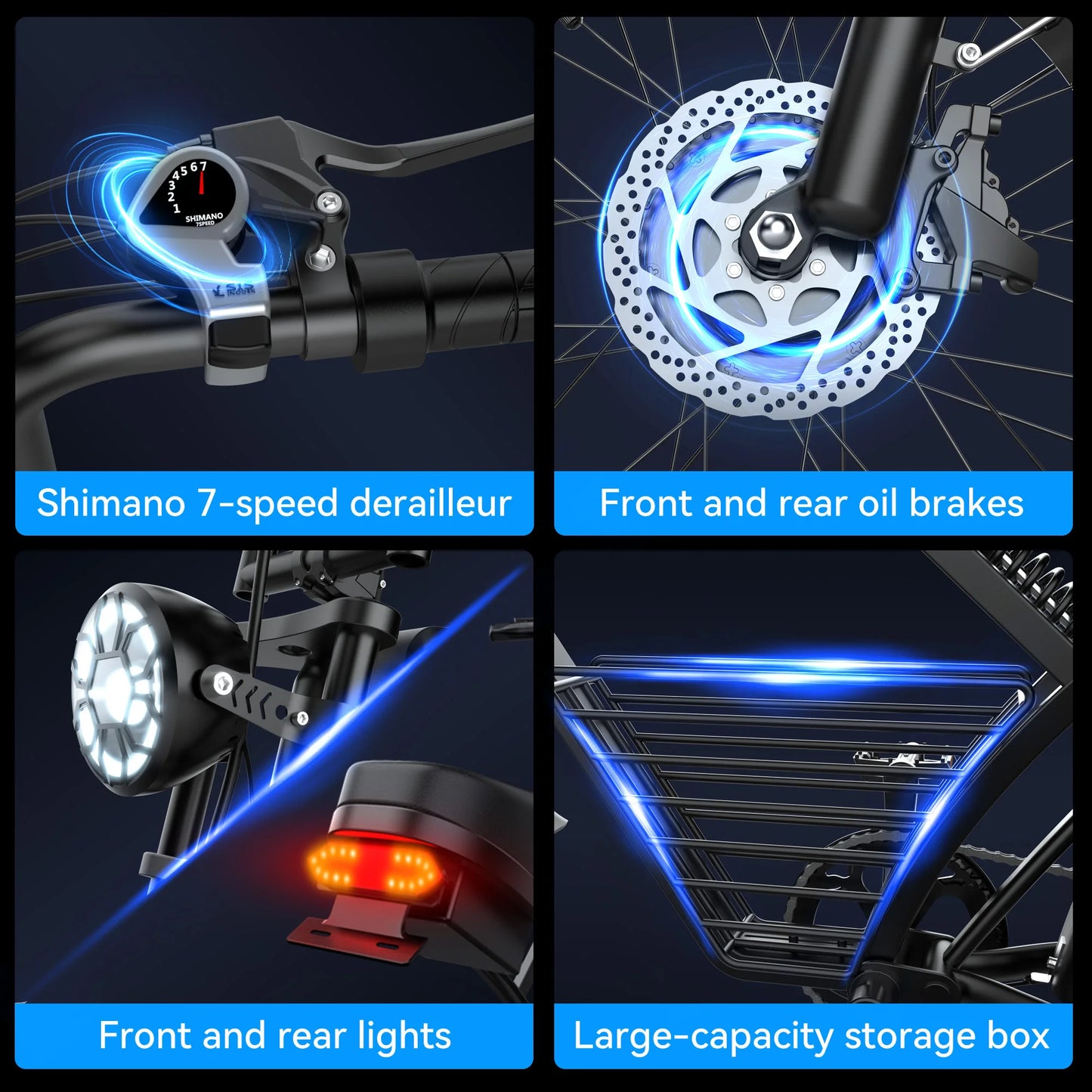 ZorixBike Electric Bike for Adults 3000W 35MPH 48V 23AH Max 80Miles Electric Motorcycle 20" Fat Tire Bike Shamano 7-Speed EBike