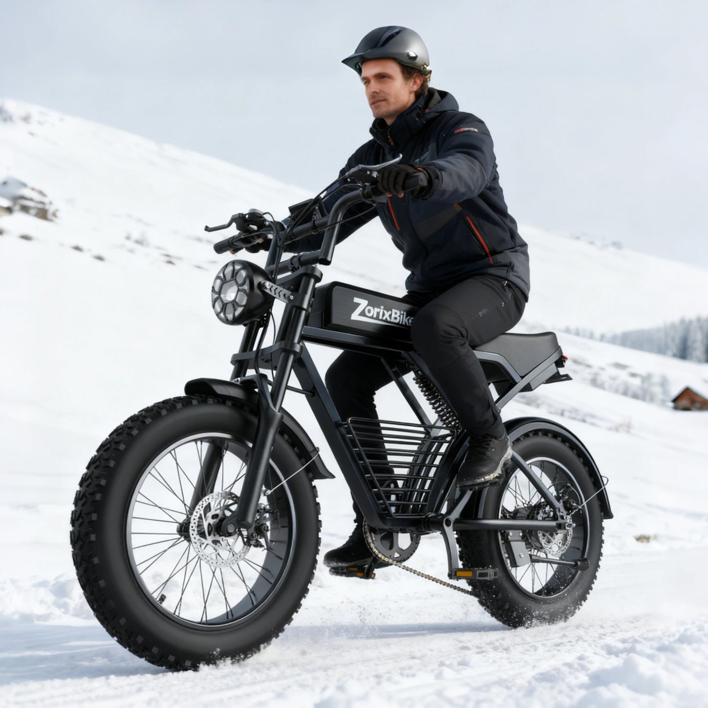 ZorixBike Z6 Retro Electric Bicycle for Adults 1500W 31MPH 48V 23AH  Electric Motorcycle 20" Fat Tire Bike EBike LCD Screen