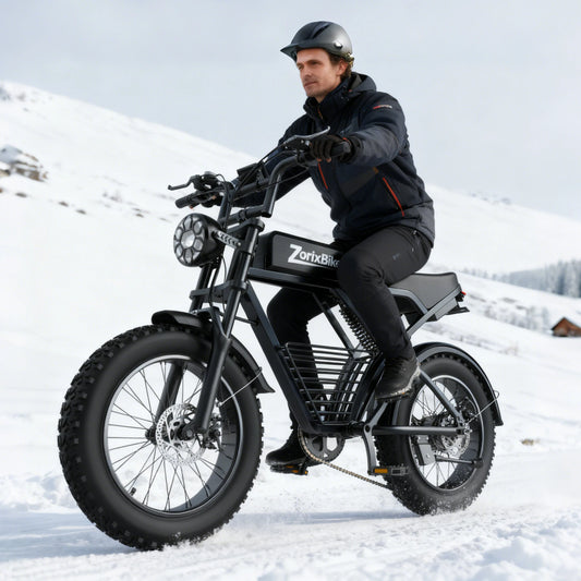 ZorixBike Z6 Retro Electric Bicycle for Adults 1500W 31MPH 48V 23AH  Electric Motorcycle 20" Fat Tire Bike EBike LCD Screen