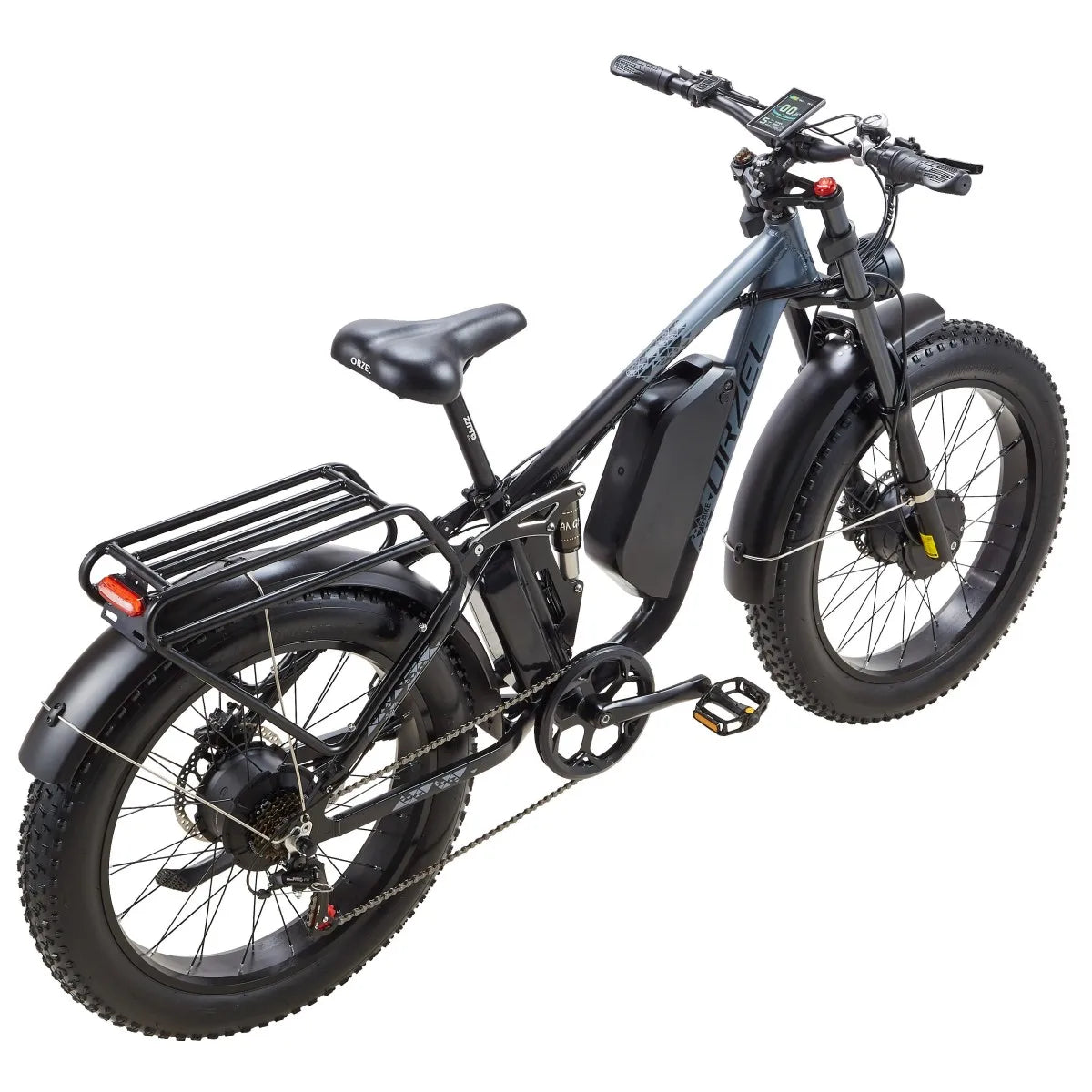 ORZEL Ebike K17 dual-motor Electric Bike, 48V 25Ah removable battery, 24*4inch tires, 28mph,  hydraulic brakes, UL2849 certified
