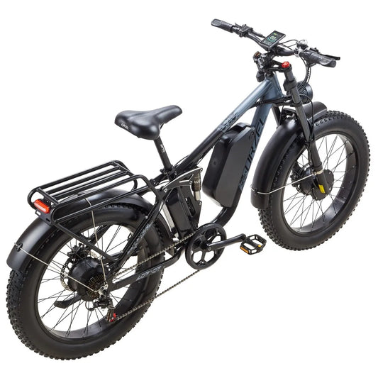 ORZEL Ebike K17 dual-motor Electric Bike, 48V 25Ah removable battery, 24*4inch tires, 28mph,  hydraulic brakes, UL2849 certified
