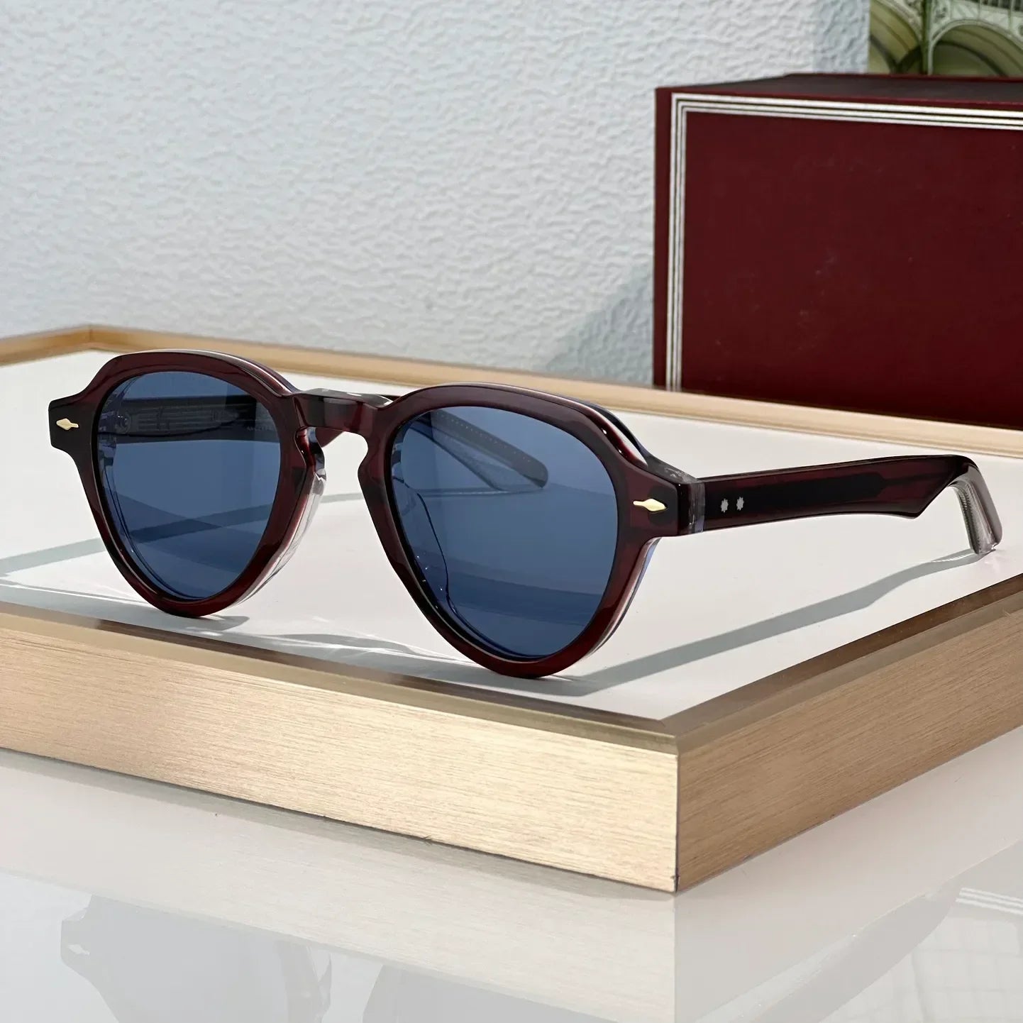 Fashion Sunglasses For Women and Men HATFIELDI Anti-Ultraviolet Retro Plate Full Frame Special design Glasses Random Box