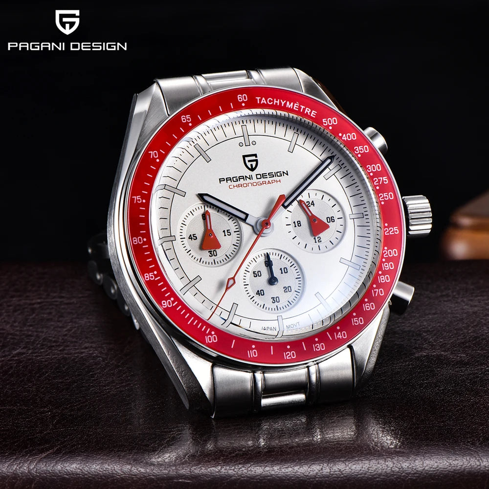 PAGANI DESIGN New Men’s Watch Chronometer Sapphire Mirror Red Quartz Watch For Men Waterproof Luminous Relogio Masculino 2026
