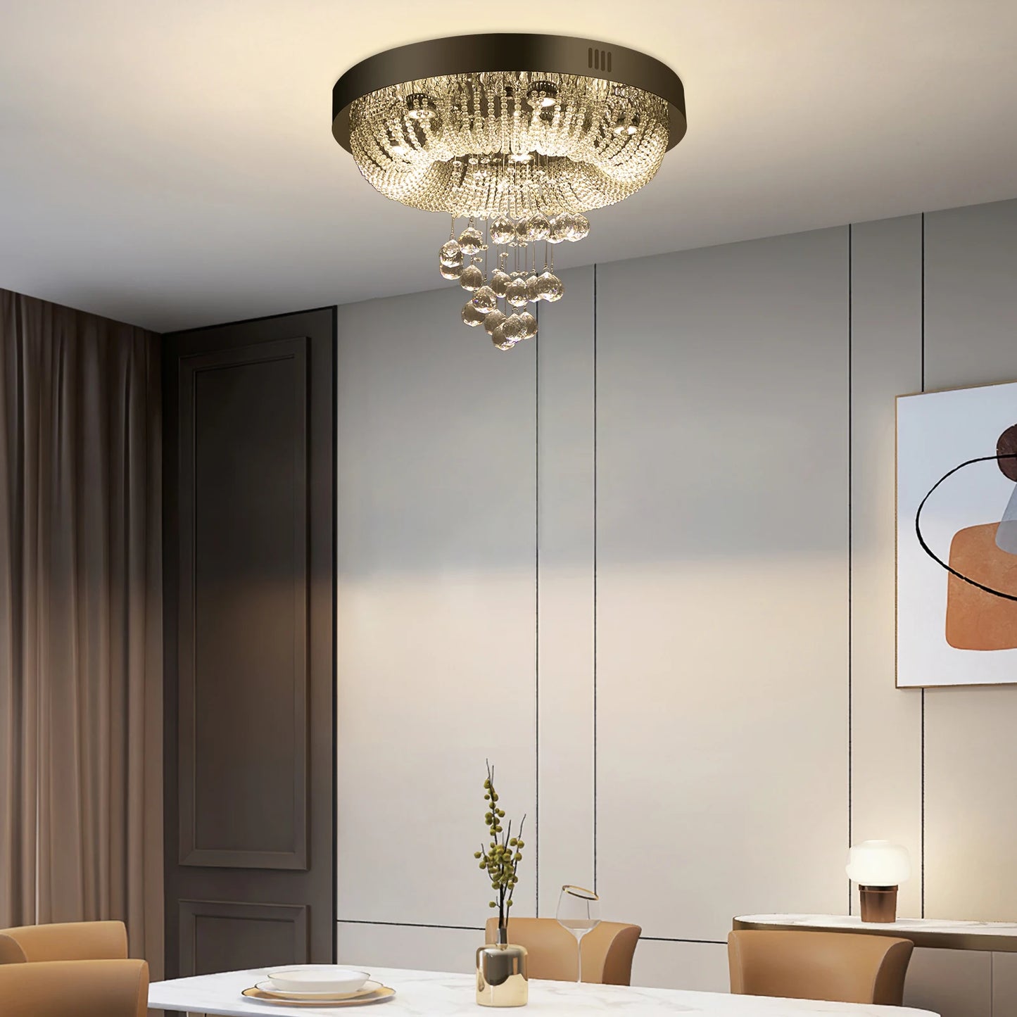 Ceiling Lamp Dimmable Chandeliers Pendant Living Room Pendant Light Modern Crystal Chandelier Lamp Led Ceiling Lights Lighting