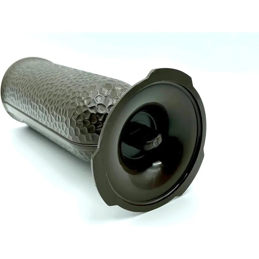 4 Plastic Cemetery Flower Vase with 3 Flanges to Lock-in, Dark Brown, Replacement Vase, Replica Quantity: 1