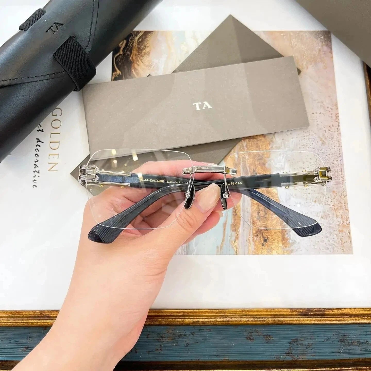 Original Factory For DIYTA DT META-EVO ONE DTS147-A With Brand Box Boundless Oversized Clear Lens Retro Men Women Sunglasses