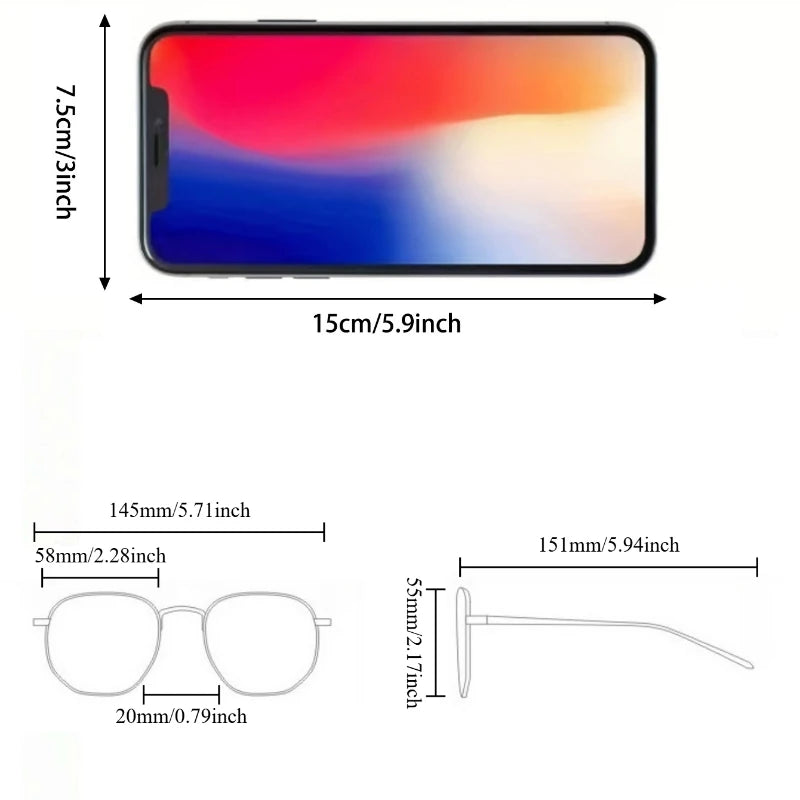 Large Frame Glasses, Anti-blue Transparent Lenses, Retro Classic Casual Women's Sunglasses, Suitable for Daily Reading