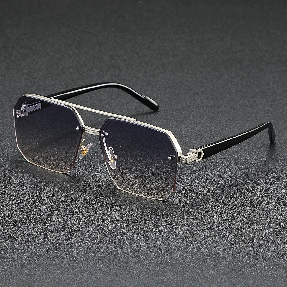 Men's Vintage-Style Fashion Fashion Sunglasses - Zinc Alloy Frame, PC Lenses, Ideal For Hiking, Casual Wear & Outdoor Adventures