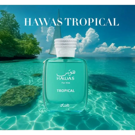100ML RASASI Hawas Tropical Eau De Parfum Spray Para Hombre Pheromone Fragrance Arabian Women's Perfume Pheromone Cologne Man