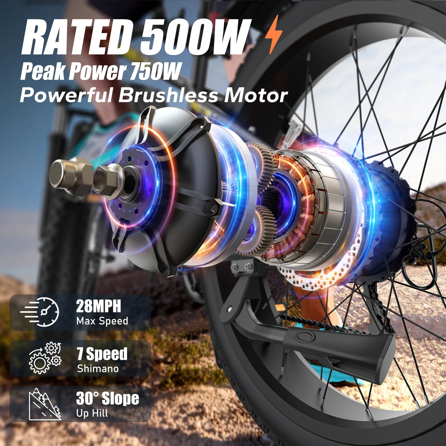 【1 Year Warranty】Varun M26-2 PRO Adult Electric Bike, 750W Peak Power, 48V 13Ah Battery, 26"x4 Fat Tire, 25MPH, E-bike UL 2849