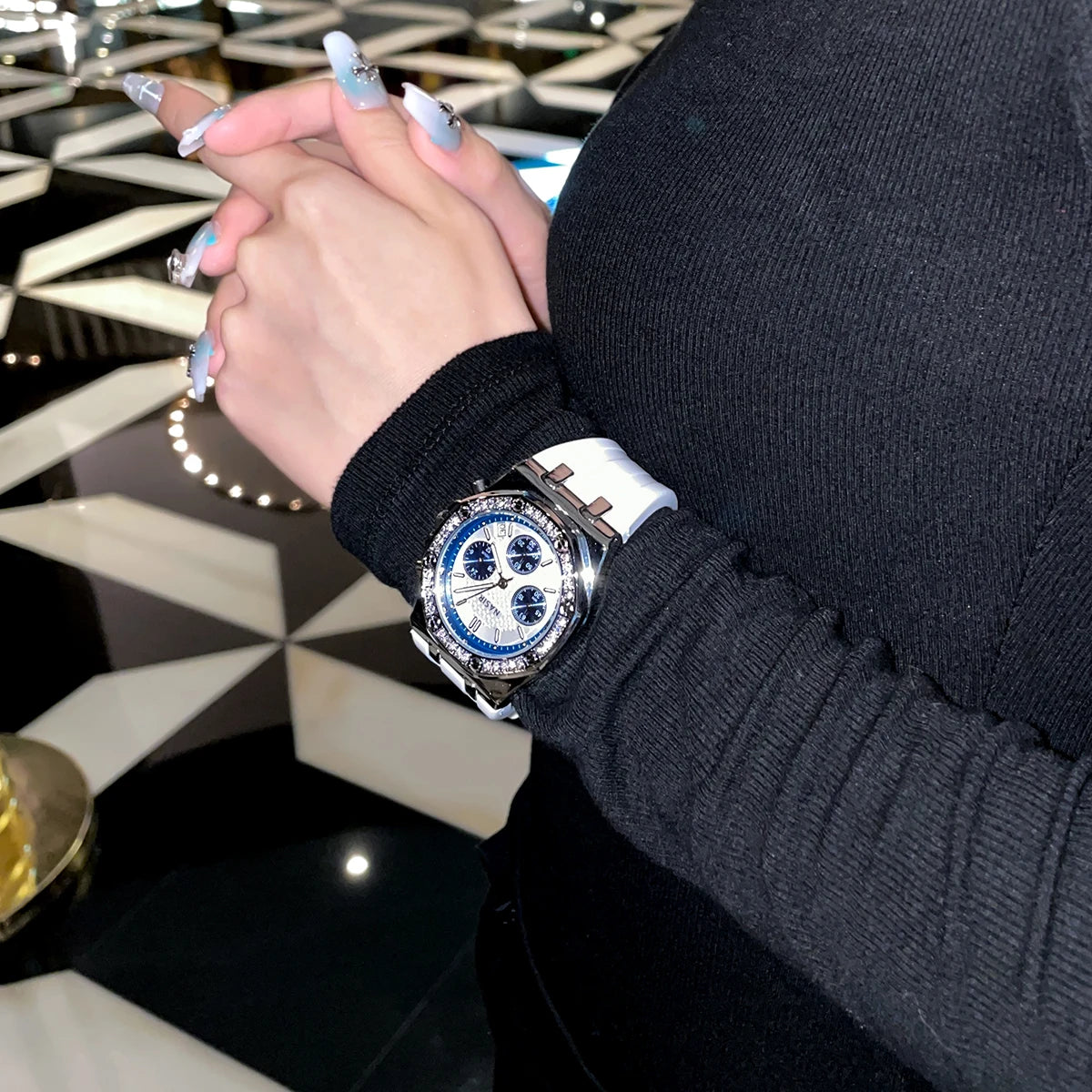 CILOA light luxury gift watch female 2025 new high quality sugar cube brand genuine silver square waterproof quartz watch