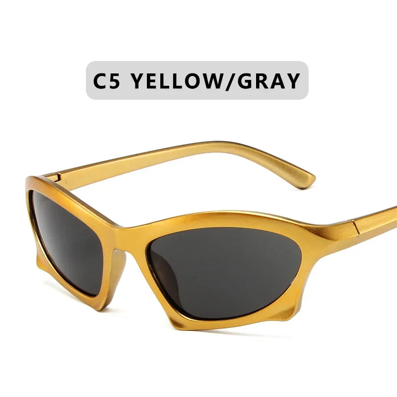 Luxury Punk Sports Sunglasses Women Brand Designer Y2K One Piece Sun Glasses Men Goggle Shades UV400 Fashion Eyewear