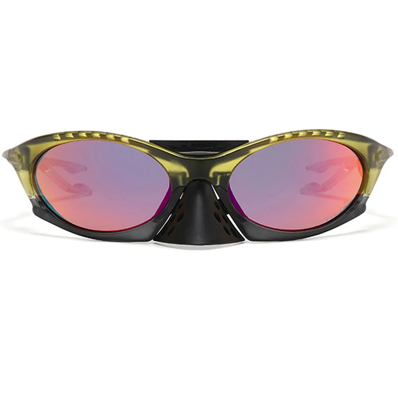 Oversized Steampunk Sunglasses Men Brand Design Mirror Punk Sun Glasses for Men Male Fishing Sports
