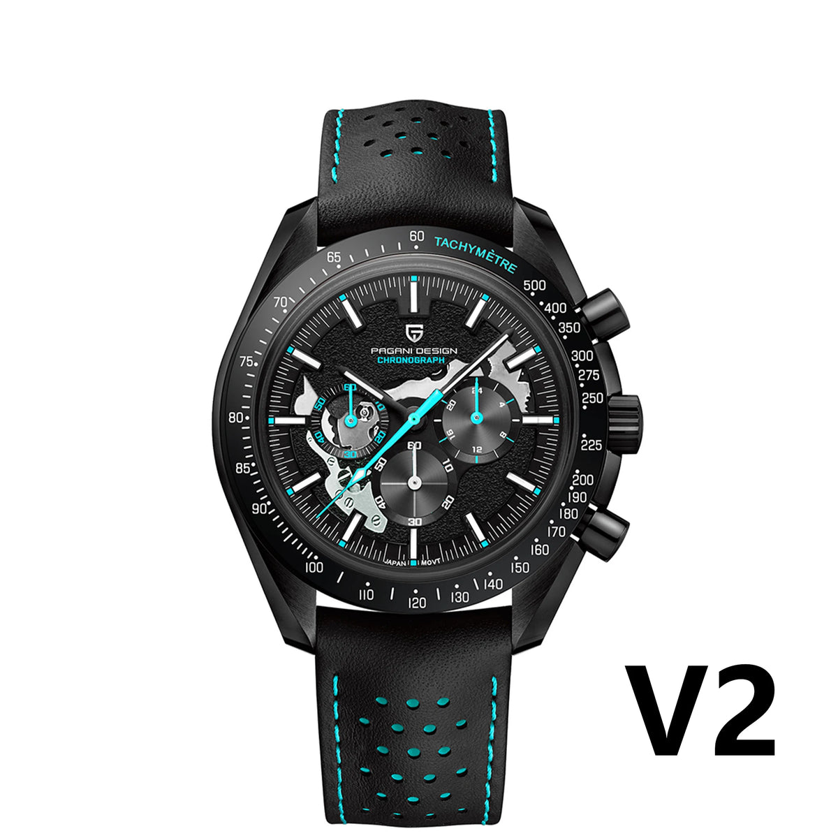 PAGANI DESIGN 2025 New Moon Dark Men's Watches Luxury Quartz Watch Men Skeleton Sport Chronograph AR Sapphire glass Wrist Watch