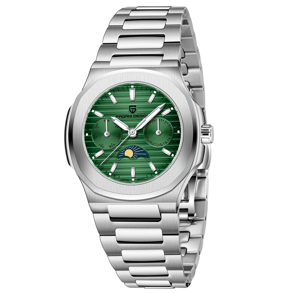 2024 New PAGANI DESIGN Men's Watches Moon Phase Quartz Watch For Men Automatic Wristwatch Sapphire Mirror Waterproof Clock Gift