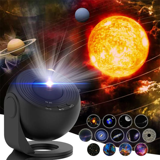 Galaxy Projector for Bedroom, 13 in 1 HD Star Projector Light Projector, 360° Rotating Planetarium Projector with Timer for Kids