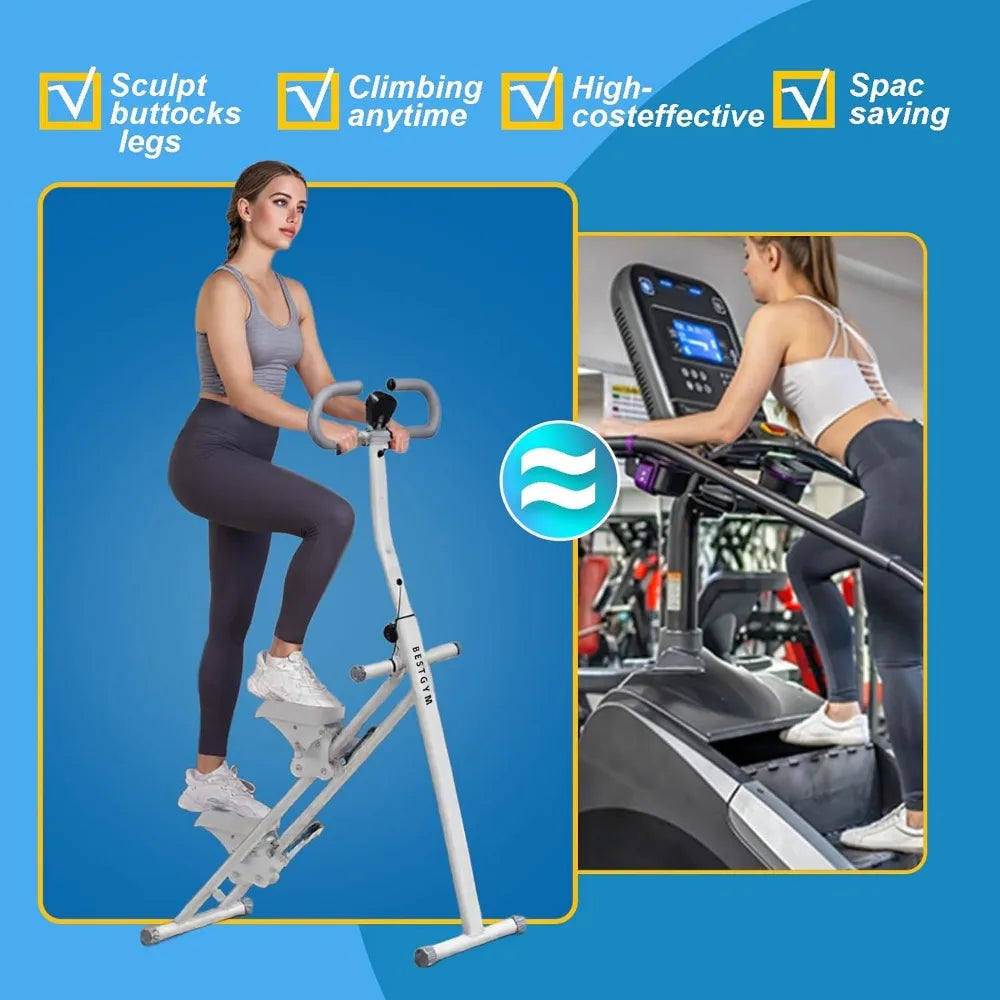 Vertical Climbing Machine for Home Fitness: Foldable Aerobic Exerciser with Full Body Workout and Mountaineering Features